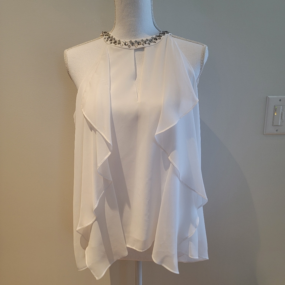 ❤️BCBG MAXAZRIA LIVANA EMBELLISHED NECK TOP